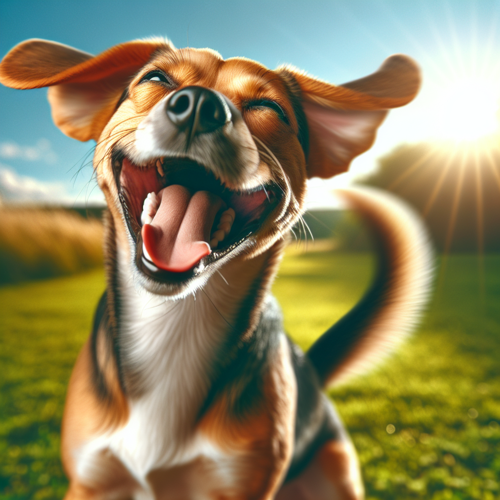 AI-generated image for: realistic image of a happy dog